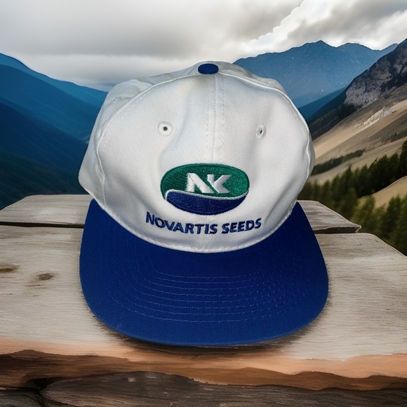 Novartis Seeds‎ Hat Cap NK Snap Back Trucker White Blue Adjustable Farming